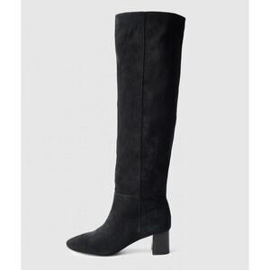 NWOB Madewell The Sylvia Over The Knee Black Suede Boot Size 6